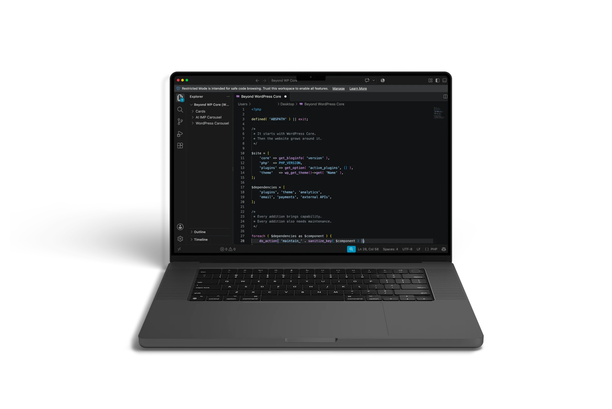 Beyond WordPress Core - Mackbook